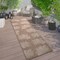 World Rug Gallery Contemporary Palm Leaves Textured Flat Weave Indoor/Outdoor Runner Rug 2'x7' Brown 111BROWN2X7 - alternate 1
